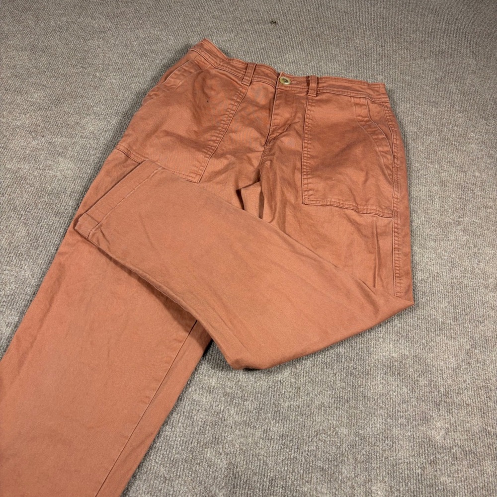 A New Day Rust Orange Utility Straight Leg Stretch Pants Size 6 RN17730